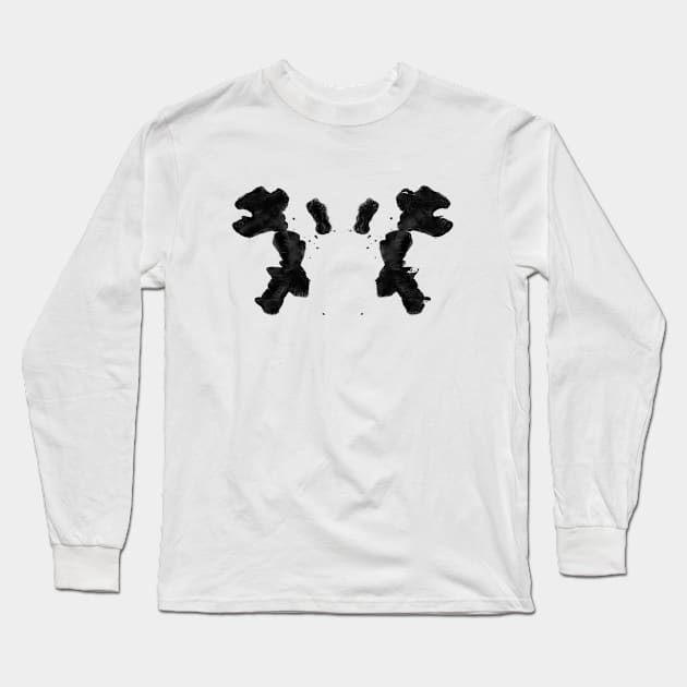 Rorschach Inkblot 02 Long Sleeve T-Shirt by amini54